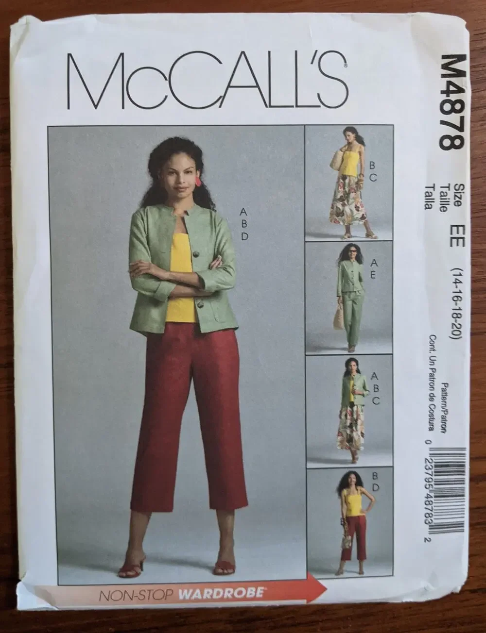 UNCUT McCalls Pattern M4878 Size 14-20